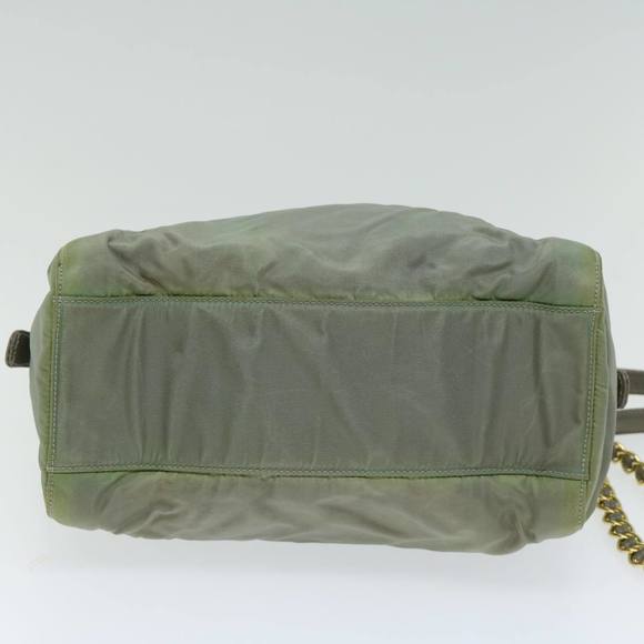 PRADA Chain Shoulder Bag Nylon Khaki Auth 66500 - Picture 5 of 16